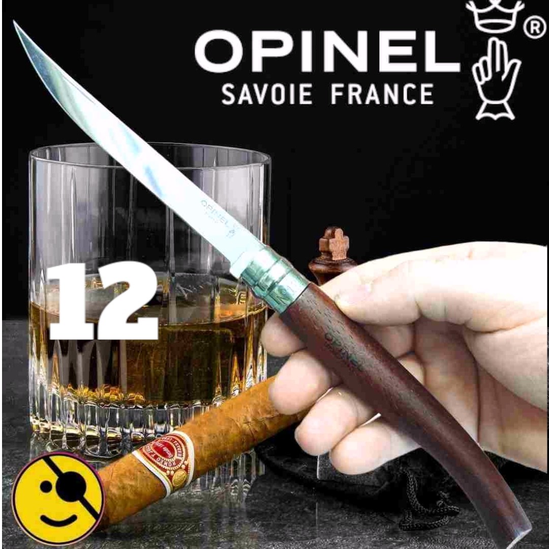 Couteau OPINEL effilé 12 padouk  lame inox