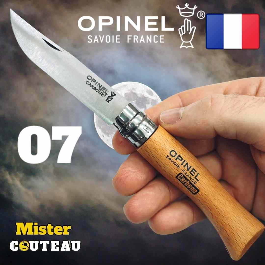 Couteau OPINEL 07 manche hetre lame carbone / 18cm