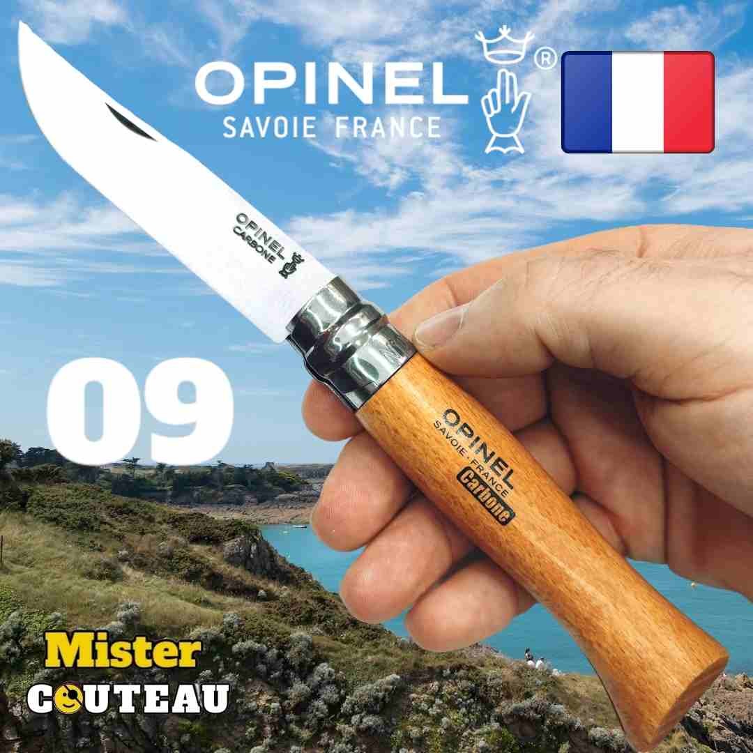 Couteau OPINEL 09 hetre carbone 21cm
