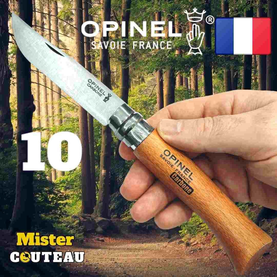 Couteau OPINEL 10 hetre carbone 23cm