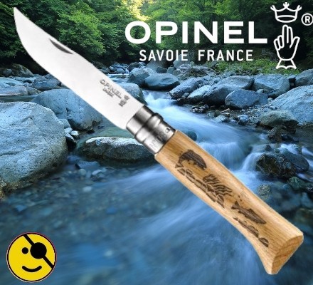 Couteau Opinel Animalia truite poisson