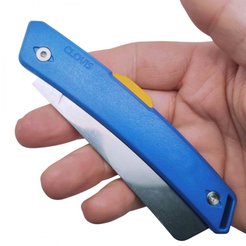 Couteau Clovis bicolore bleu jaune Florinox Couteau Clovis bicolore bleu jaune Florinox
