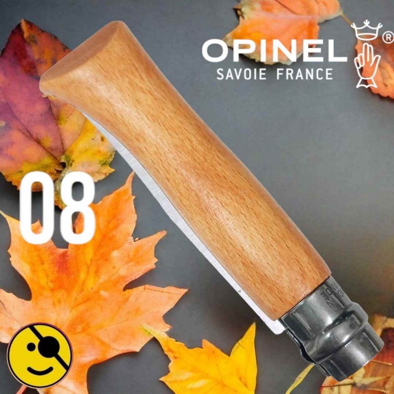 Couteau OPINEL 08 hetre lame carbone