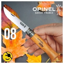 Couteau OPINEL 08 hetre lame carbone