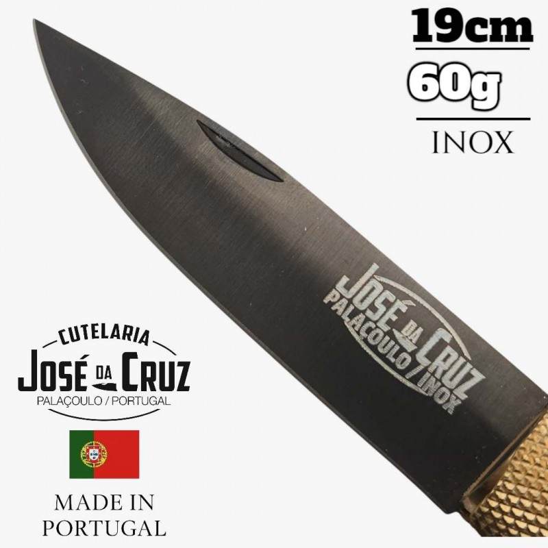 Couteau José Da Cruz mereindera buis ébène lame noire Couteau José Da Cruz mereindera buis ébène lame noire