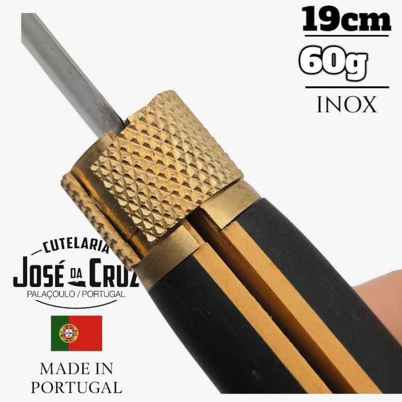 Couteau José Da Cruz mereindera buis ébène lame noire Couteau José Da Cruz mereindera buis ébène lame noire