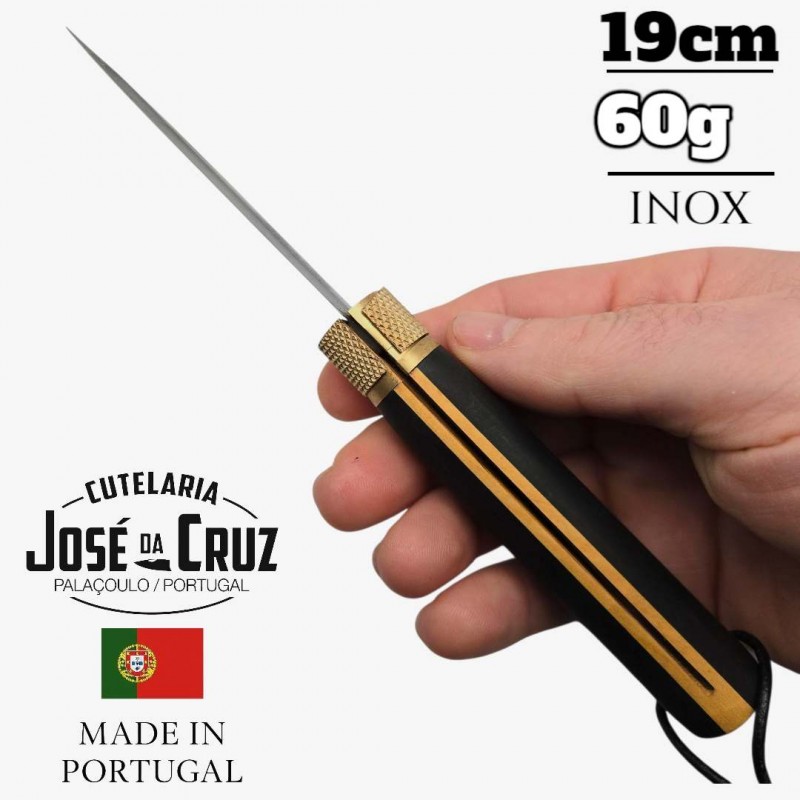 Couteau José Da Cruz mereindera buis ébène lame noire Couteau José Da Cruz mereindera buis ébène lame noire