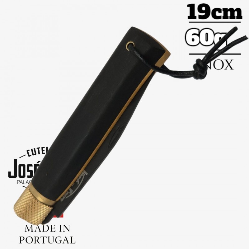 Couteau José Da Cruz mereindera buis ébène lame noire Couteau José Da Cruz mereindera buis ébène lame noire