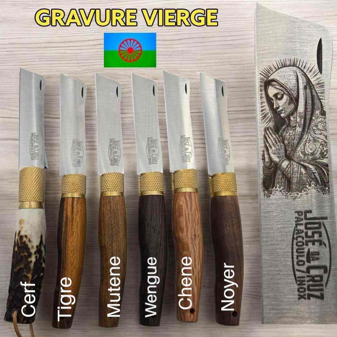 Greffoir José Da Cruz gravure Vierge + nom