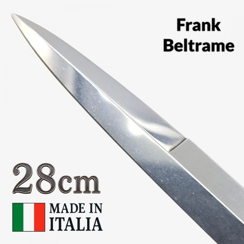 Stiletto italien Frank Beltrame 28 cm – Manche corne de bélier 2– Pompe arrière Stiletto italien Frank Beltrame 28 cm – Manche corne de bélier 2– Pompe arrière