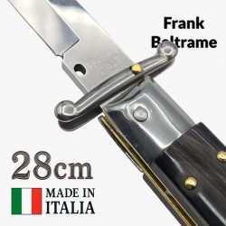 Couteau Stiletto automatique Frank Beltrame 28 cm – Corne de buffle 2– Garde basculante – Exclusivité Mister Couteau
