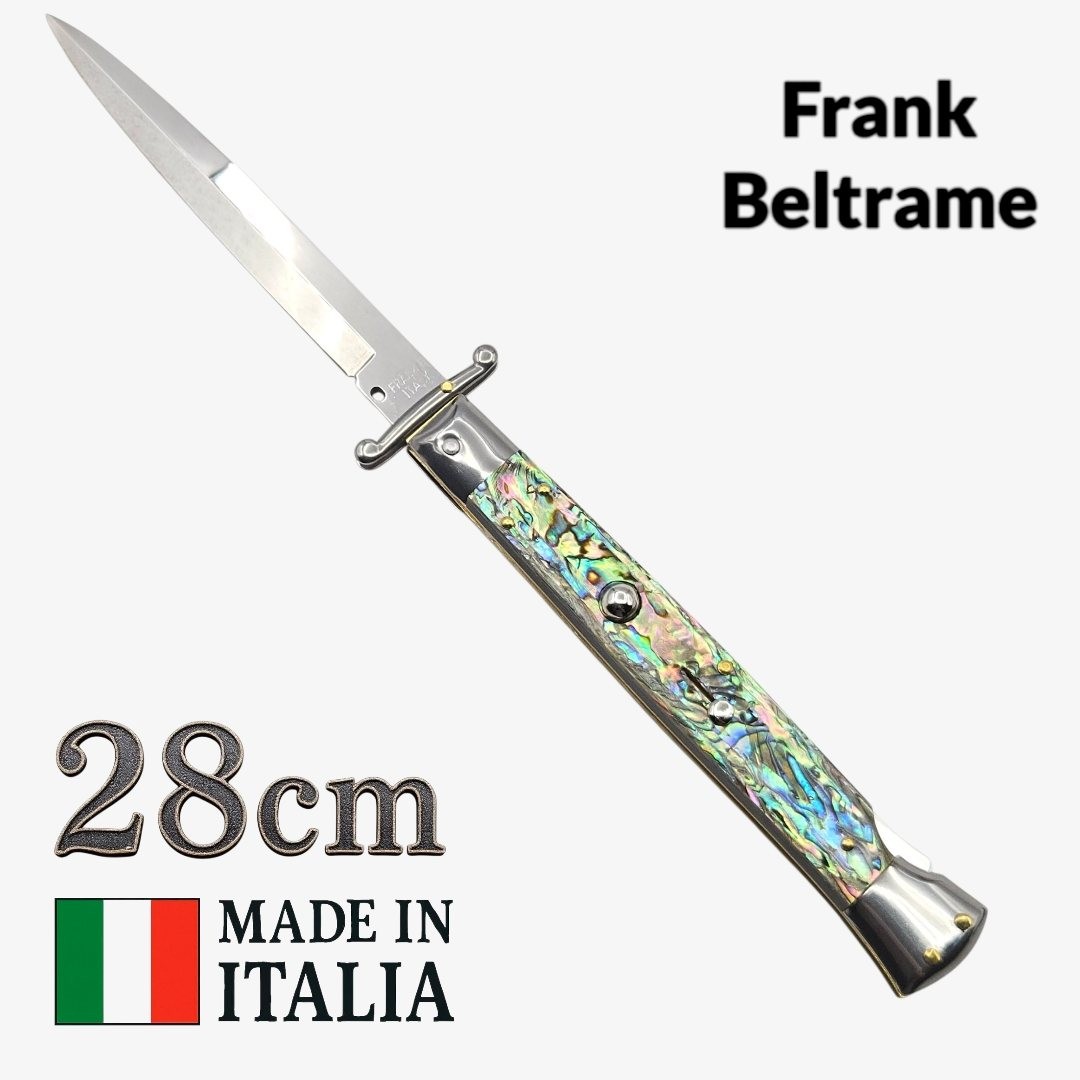 Couteau Stiletto Beltrame 28 cm – Manche en abalone