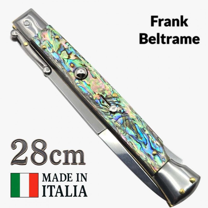 Couteau Stiletto Beltrame 28 cm – Manche en abalone Couteau Stiletto Beltrame 28 cm – Manche en abalone