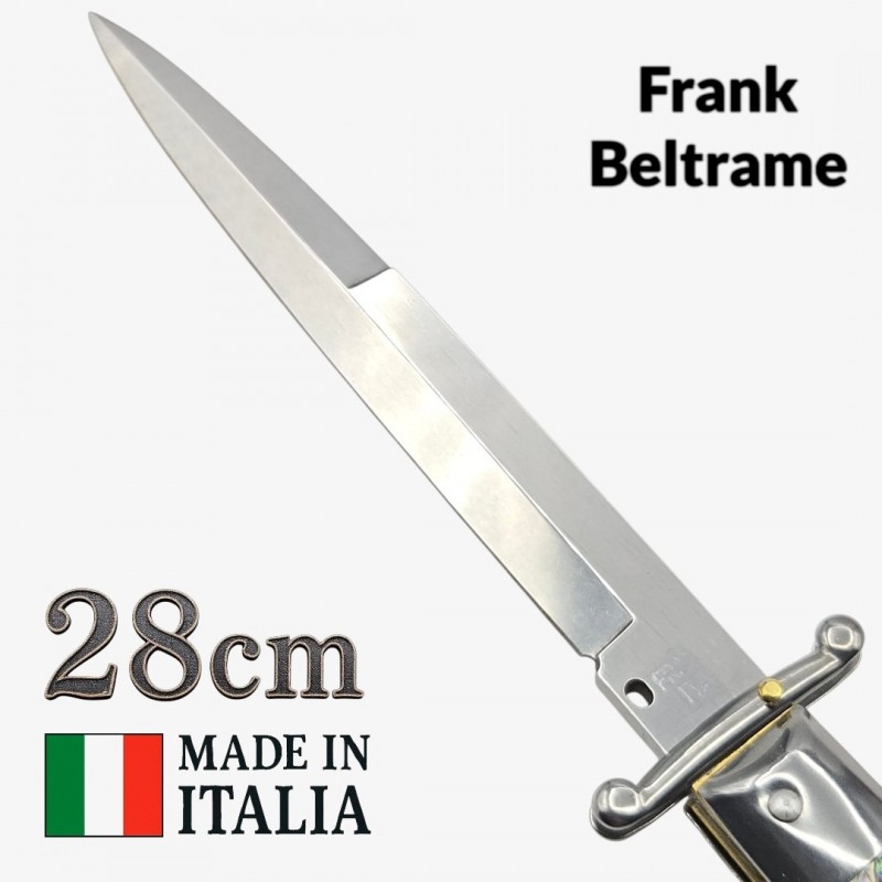 Stiletto automatique Frank Beltrame 28 cm – Abalone 2 – Garde basculante – Exclusivité Mister Couteau Stiletto automatique Frank Beltrame 28 cm – Abalone 2 – Garde basculante – Exclusivité Mister Couteau