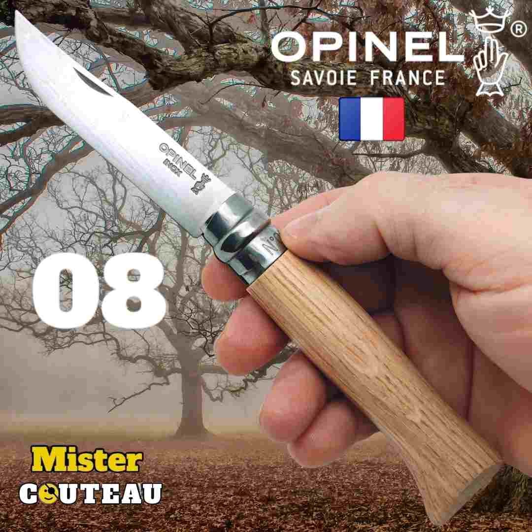 Couteau OPINEL 08 chene inox 19.5cm