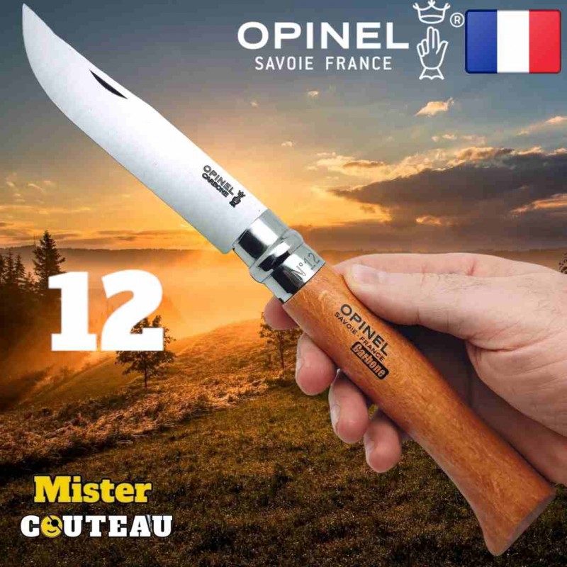 Couteau OPINEL 12 hetre carbone 28cm