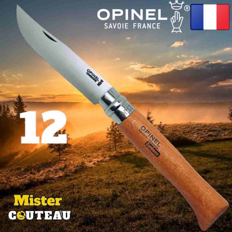 Couteau OPINEL 12 hetre carbone 28cm