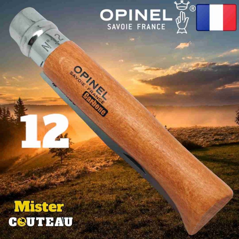 Couteau OPINEL 12 hetre carbone 28cm