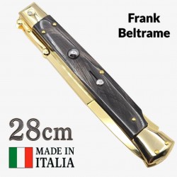 Couteau Stiletto automatique Frank Beltrame buffle gold 28 cm