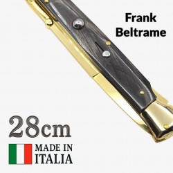 Couteau Stiletto automatique Frank Beltrame buffle gold 28 cm