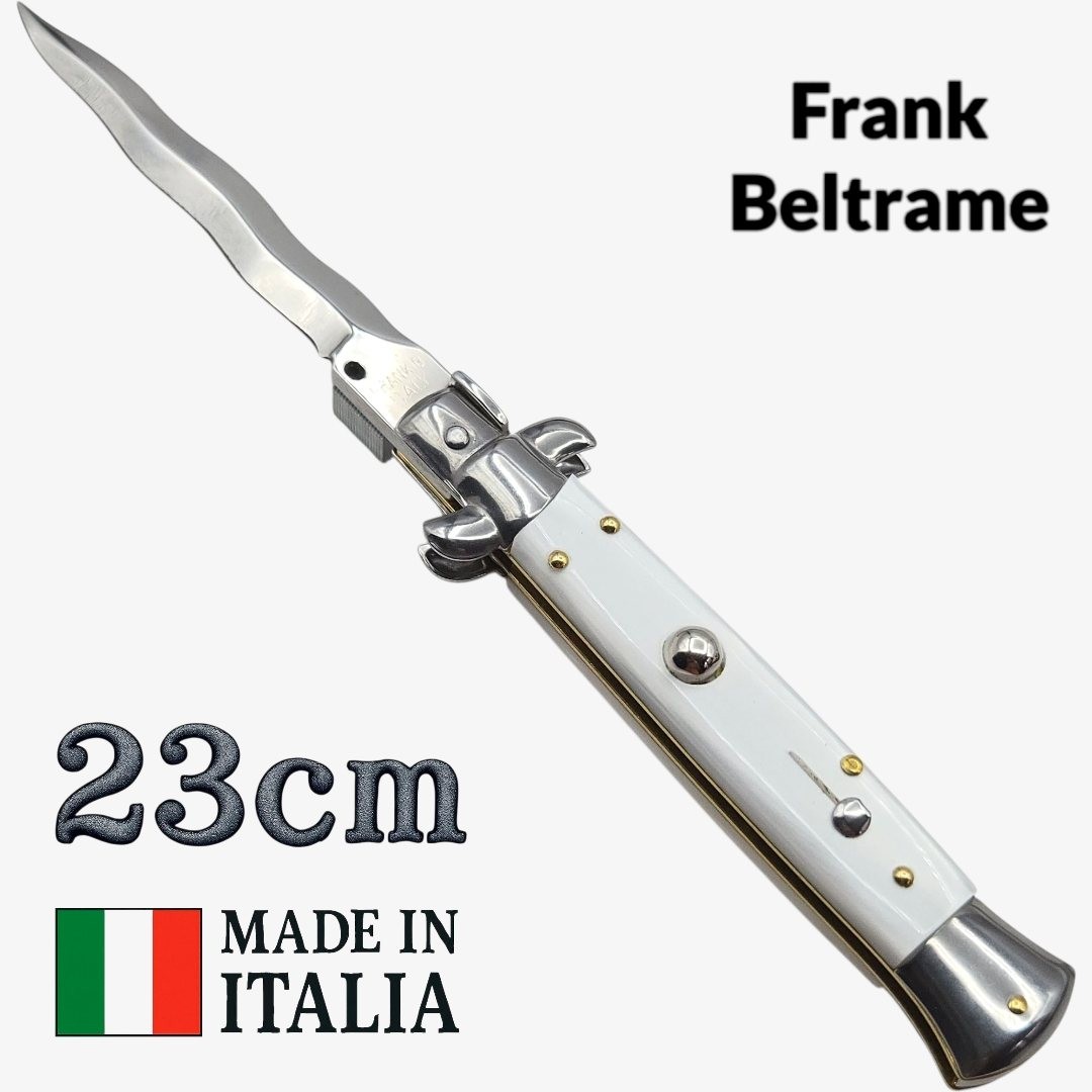Stiletto automatique Frank Beltrame kriss blanc imitation  23cm