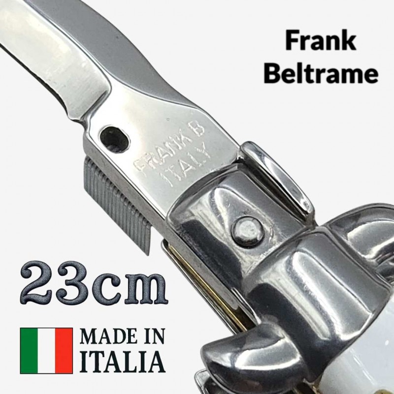Stiletto automatique Frank Beltrame kriss blanc imitation 23cm Stiletto automatique Frank Beltrame kriss blanc imitation 23cm