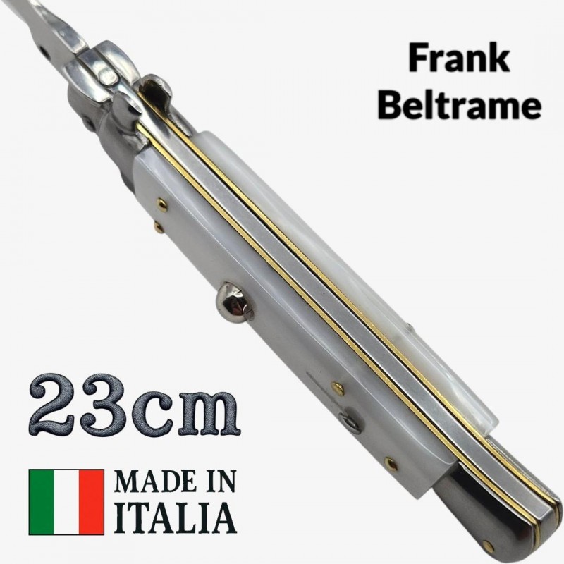Stiletto automatique Frank Beltrame kriss blanc imitation 23cm Stiletto automatique Frank Beltrame kriss blanc imitation 23cm