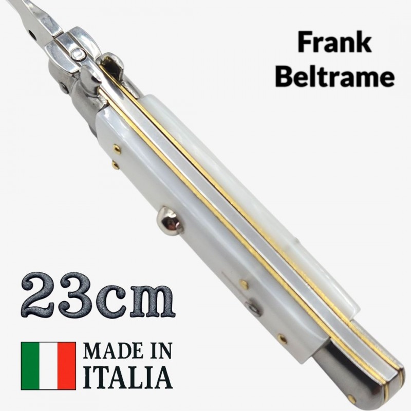 Stiletto automatique Frank Beltrame kriss blanc imitation 23cm Stiletto automatique Frank Beltrame kriss blanc imitation 23cm