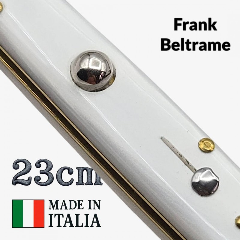 Stiletto automatique Frank Beltrame kriss blanc imitation 23cm Stiletto automatique Frank Beltrame kriss blanc imitation 23cm