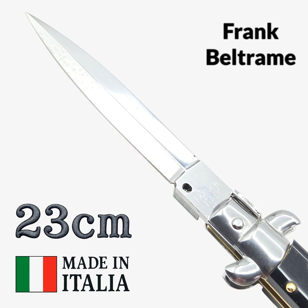 Stiletto automatique Frank Beltrame dague imitation corne 23cm