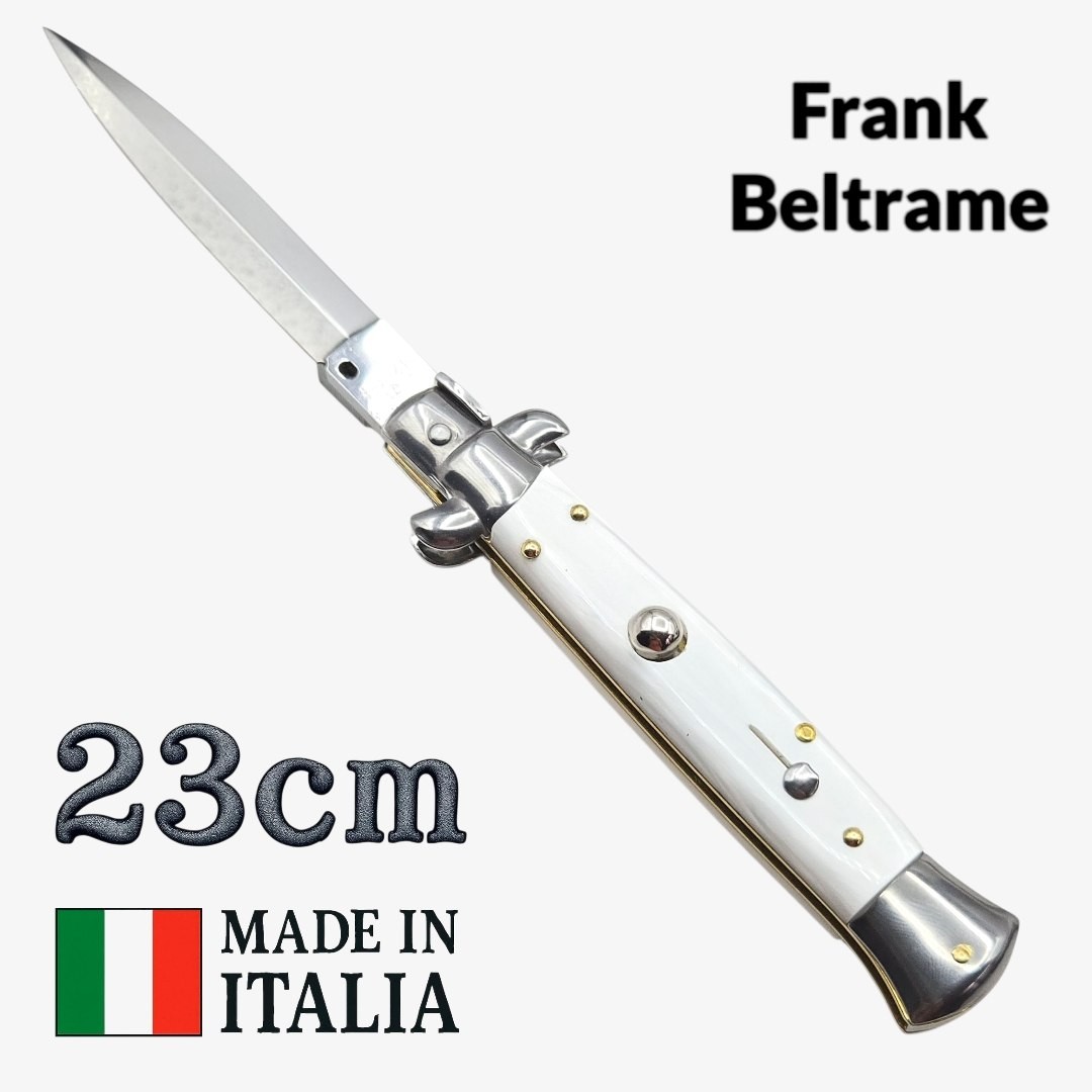 Stiletto automatique Frank Beltrame dague blanc 23cm