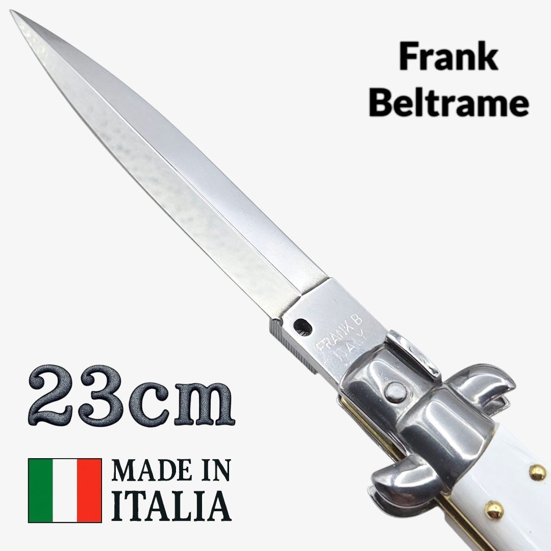 Stiletto automatique Frank Beltrame dague blanc 23cm