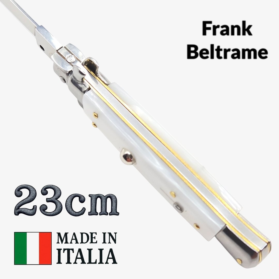 Stiletto automatique Frank Beltrame dague blanc 23cm