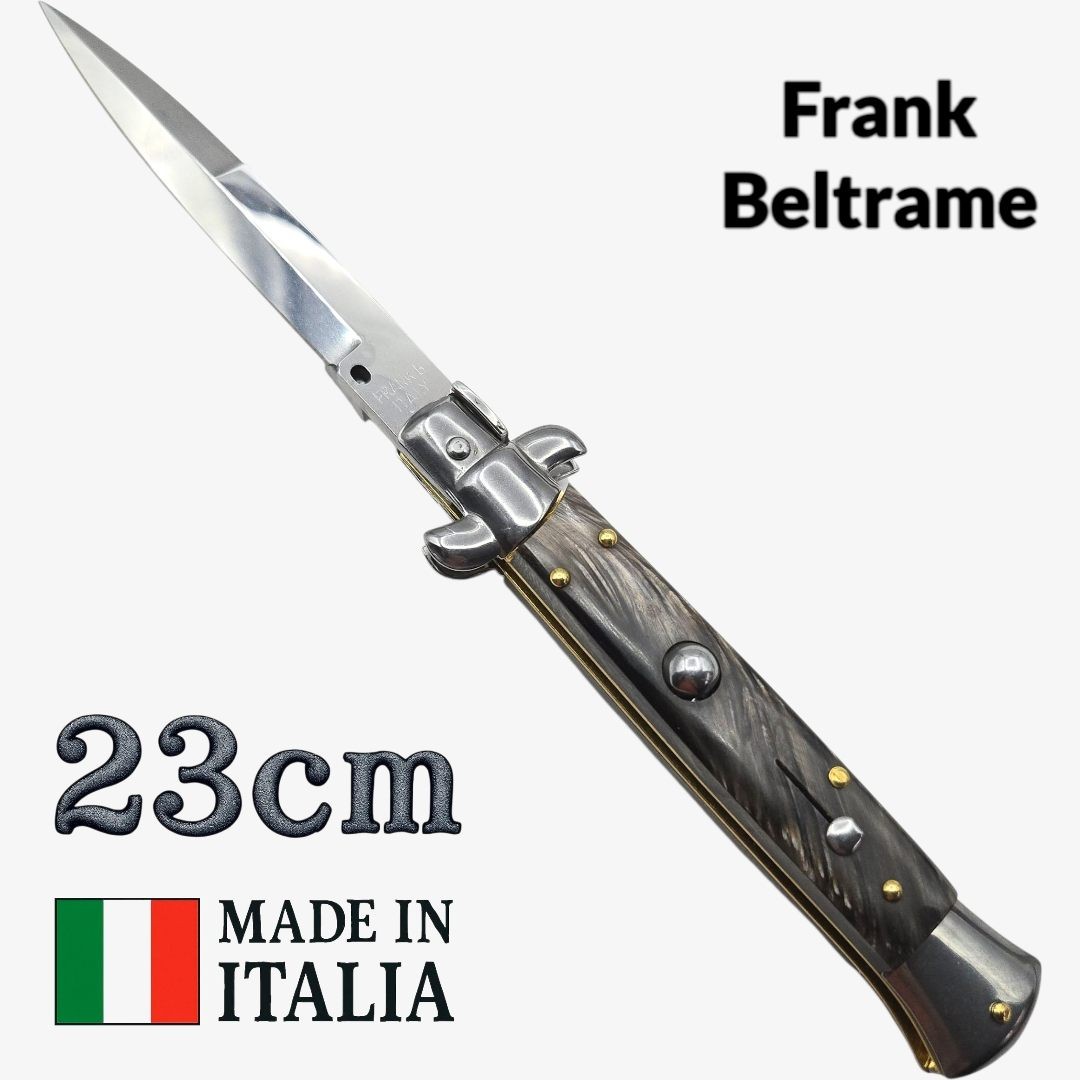 Stiletto automatique Frank Beltrame baionette buffle 23cm