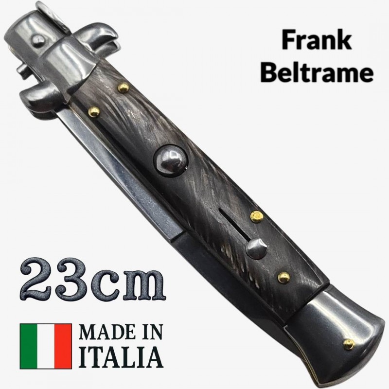 Stiletto automatique Frank Beltrame baionette buffle 23cm Stiletto automatique Frank Beltrame baionette buffle 23cm