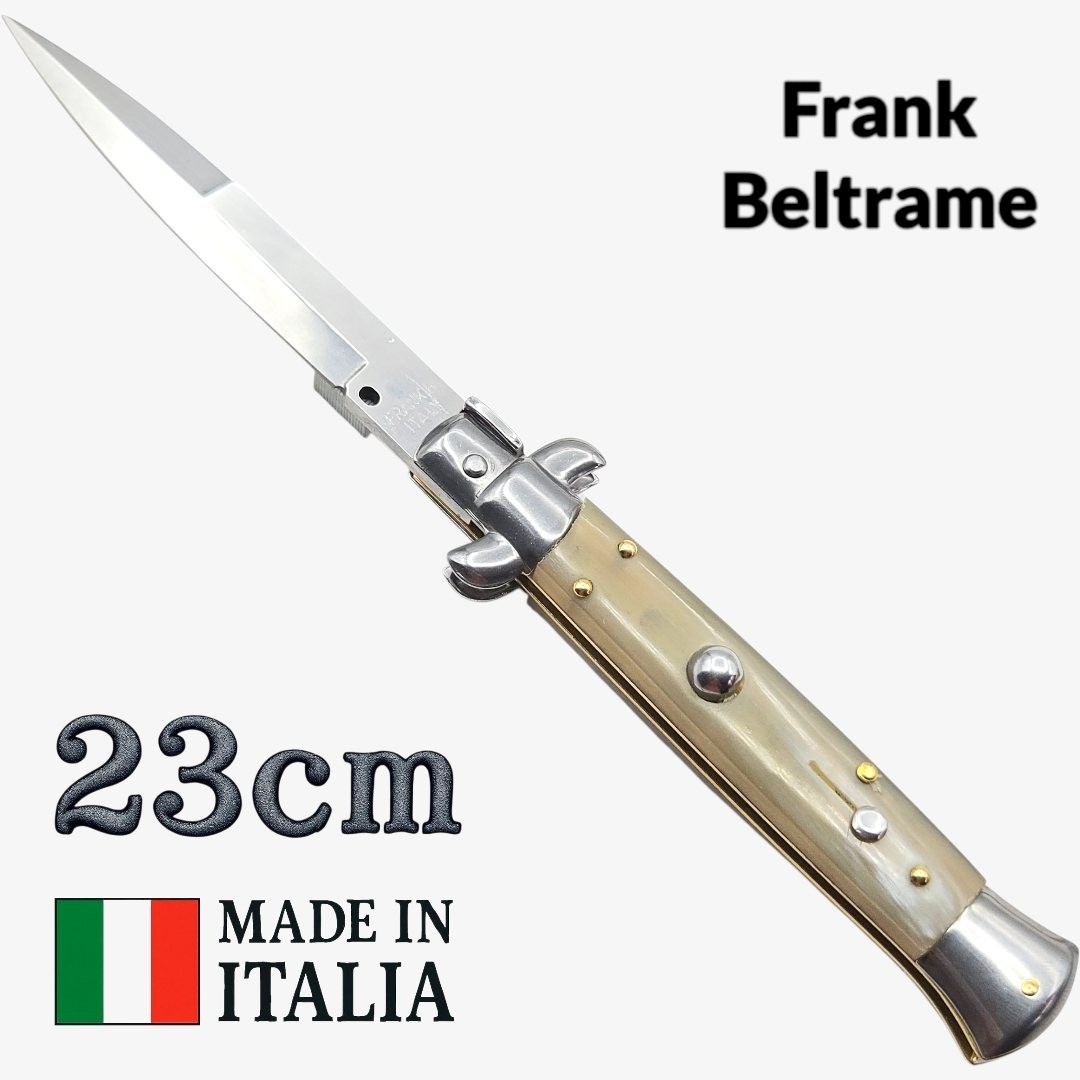 Stiletto automatique Frank Beltrame corne blonde 23cm