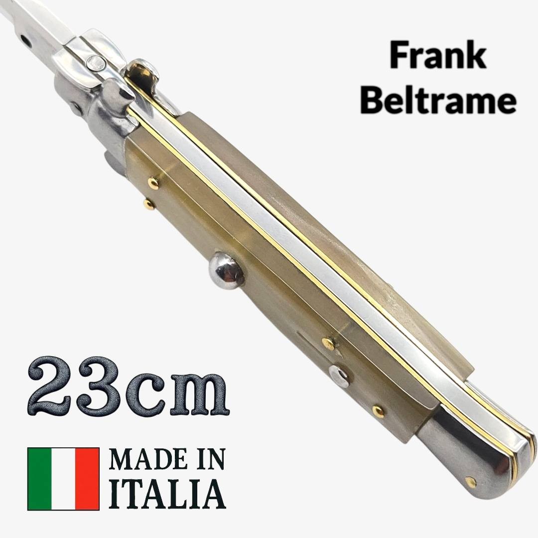 Stiletto automatique Frank Beltrame corne blonde 23cm