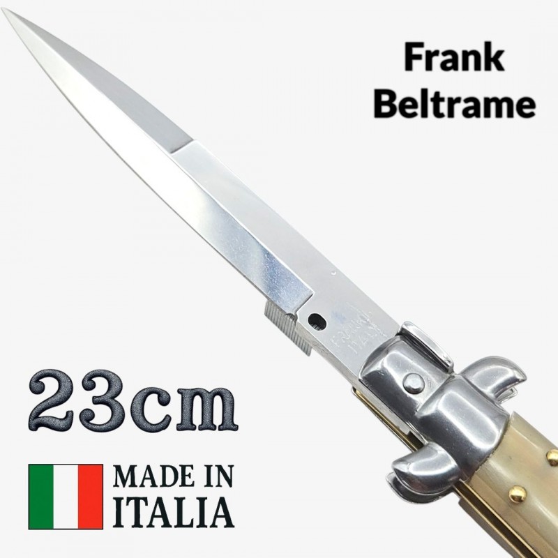 Stiletto automatique Frank Beltrame corne blonde 23cm Stiletto automatique Frank Beltrame corne blonde 23cm