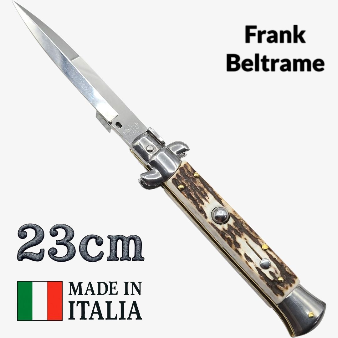 Stiletto automatique Frank Beltrame bois cerf 23cm