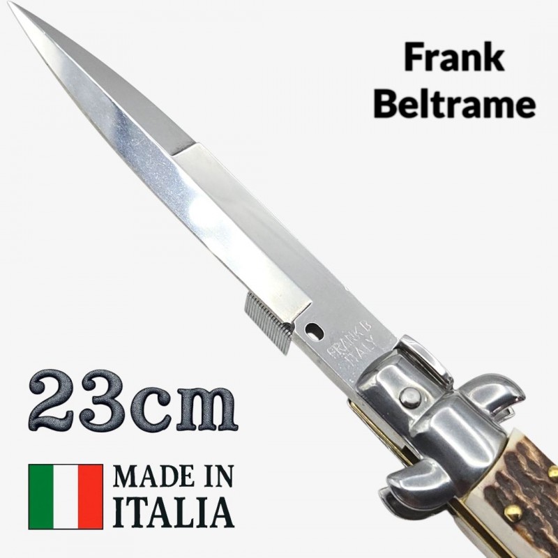 Stiletto automatique Frank Beltrame bois cerf 23cm Stiletto automatique Frank Beltrame bois cerf 23cm