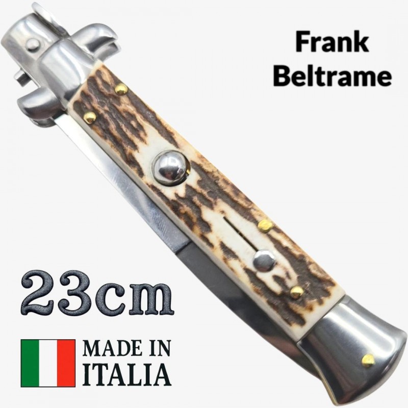 Stiletto automatique Frank Beltrame bois cerf 23cm Stiletto automatique Frank Beltrame bois cerf 23cm