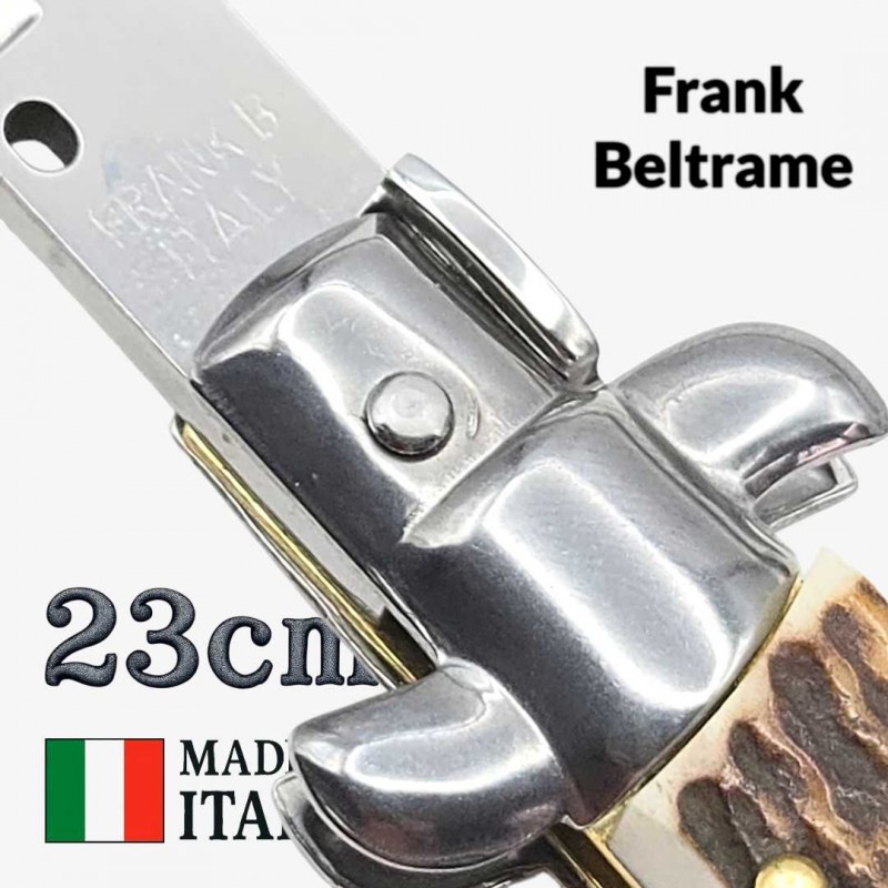Stiletto automatique Frank Beltrame bois cerf 23cm Stiletto automatique Frank Beltrame bois cerf 23cm