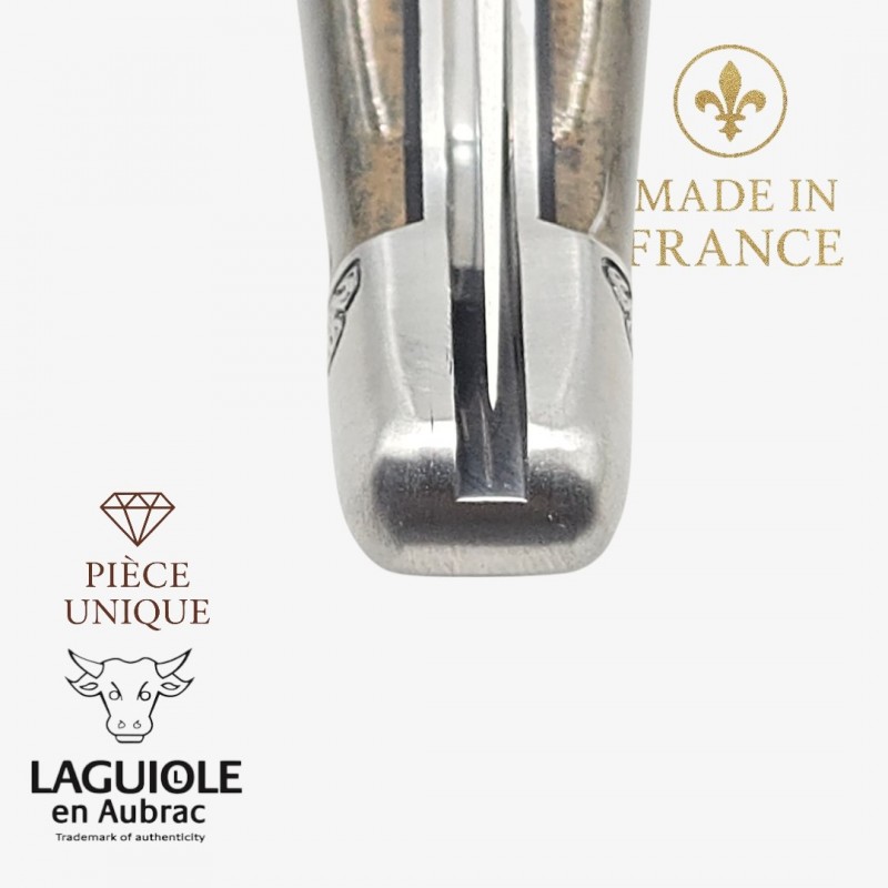 Couteau Laguiole en Aubrac croute ivoire  mammouth pièce unique