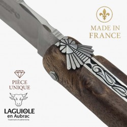 Couteau Laguiole en Aubrac pièce unique Albizzia