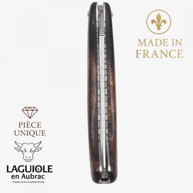 Couteau Laguiole en Aubrac pièce unique bois de fer