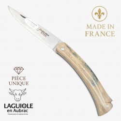 Couteau Laguiole en Aubrac Mistral ivory crust pièce unique