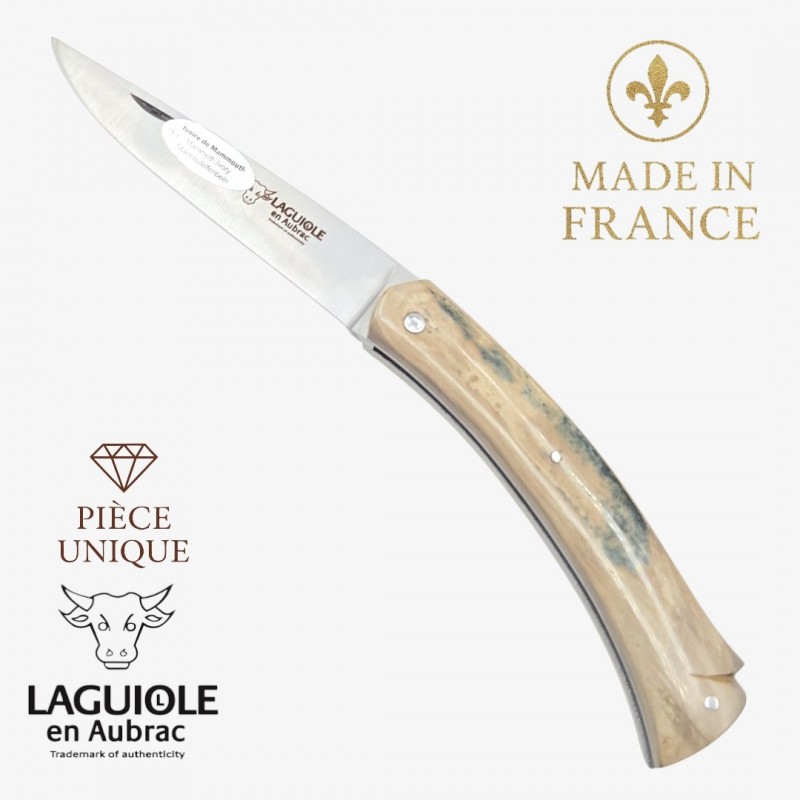Couteau Laguiole en Aubrac Mistral ivory crust pièce unique