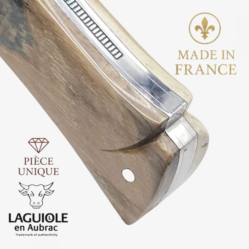 Couteau Laguiole en Aubrac Mistral ivory crust pièce unique