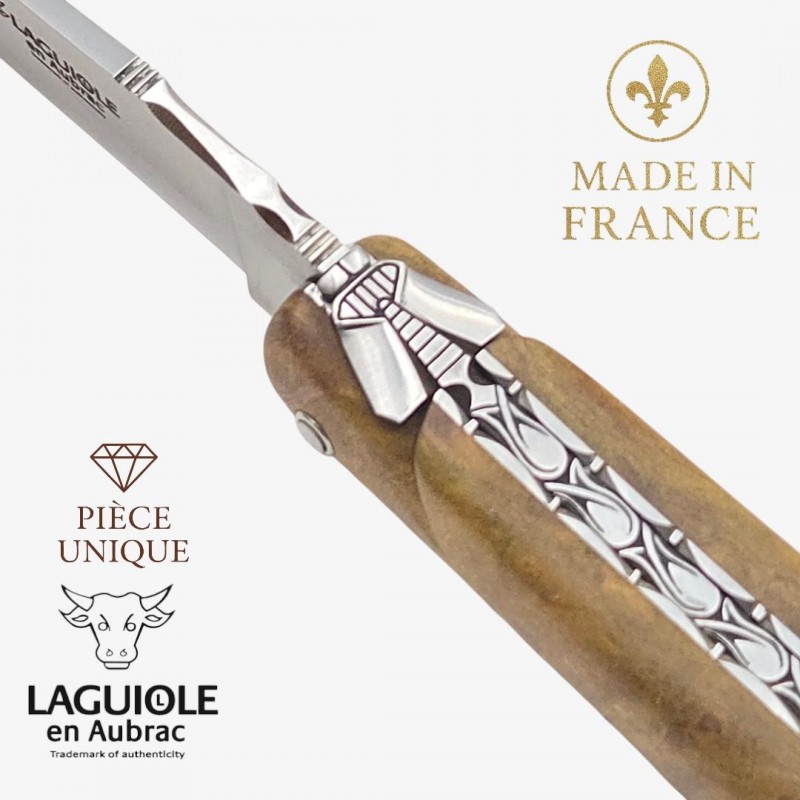 Laguiole en Aubrac artisanal cheesewood pièce unique