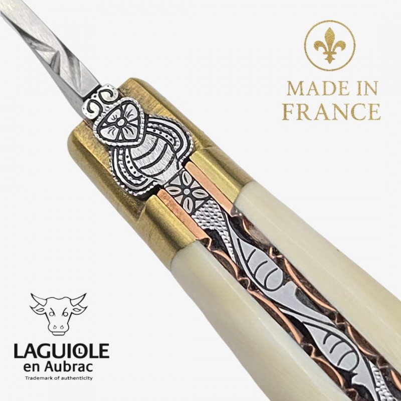 Couteau Laguiole en Aubrac Le Bijou ivoire phacochère